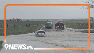 Rain floods areas around Denver