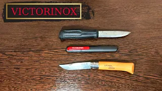 Викторинокс. Карманная точилка. Точу ножи  Мора 510 и Opinel. #victorinox #morakniv #opinel