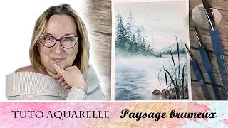 Tutoriel aquarelle débutant -  Paysage brumeux avec Virginie Lucas