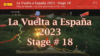 La Vuelta 2023, Stage 18 (Pola de Allande - La Cruz de Linares), course, route, profile, animation