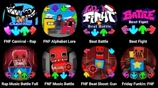 FNF Playtime Boxy Boo, FNF Alphabet Lore, FNF Pocoyo, Beat Battle, Beat Fight, Rap Music Battle