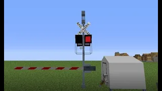 HOW TO MAKE A RAILROAD CROSSING ON MINECRAFT