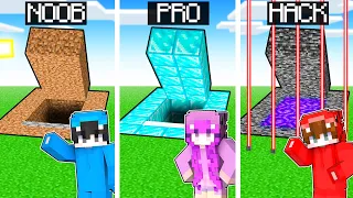 Minecraft Bunker NOOB vs PRO vs HACKER: La Base Secreta Más Segura