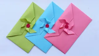 How to make paper envelope | Envelope making tutorial with flowers - Paper Chorki Envelope