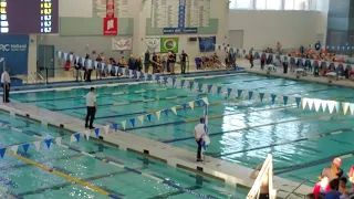 MAGS Swim meet, 15 March 2024. Girls 11-12 50 backstroke.