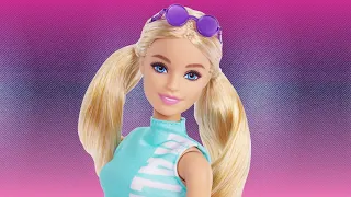 Barbie - Fashionistas Lalka Modna przyjaciółka Top Malibu i legginsy/Blond kucyki GRB50 | Demo video
