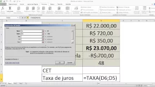 Como calcular juros de financiamentos no Excel - No Insta: @elisson.investimentos