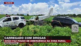 Avião carregado com drogas faz pouso de emergência