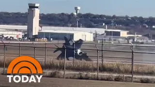 Pilot Ejects From Fighter Jet After Crashing On Texas Runway