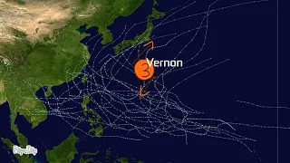 1990 Pacific Typhoon Season Animation | TC XLC32 Animation