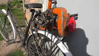 Chainsaw restoration. Amazing DIY bike with a chainsaw engine.