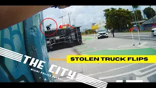 THE CITY: Miami Police Patrol - Stolen Truck Flips Over  (Ep.5)