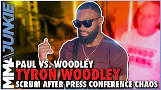 Tyron Woodley reacts to press conference chaos with Jake Paul's team | Paul vs. Woodley