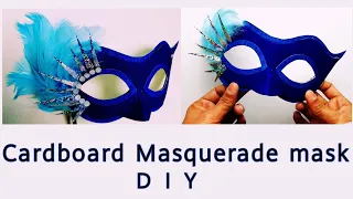 How To Make Cardboard Masquerade Mask/ Paper Masquerade Mask/DIY Masquerade mask