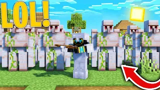 INVOCAMOS un EJERCITO de IRON GOLEMS para defender a los ALDEANOS de MINECRAFT! 😱