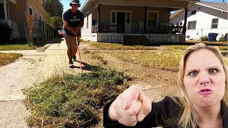 NEIGHBOR "KAREN" CONFRONTS ME While Mowing An Overgrown Lawn For A DISABLED WOMAN