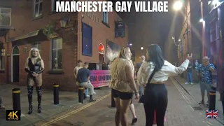 MANCHESTER GAY VILLAGE WALKING TOUR NIGHTLIFE 4K