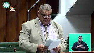 Fiji’s Minister for Agriculture updates Parliament on the nature-based seawalls project