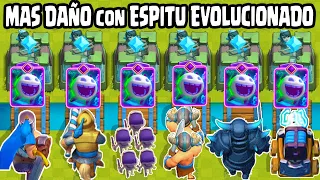 WHICH CARD DOES THE MOST DAMAGE with EVOLVED ICE SPIRIT | NEW CLASH ROYALE CARD