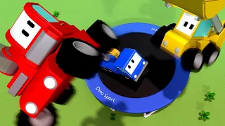 Kleinen Trucks | Das Trampolin - Lerne mit den kleinen Trucks 👶 🚚 Lehrreiche Cartoons für Kinder