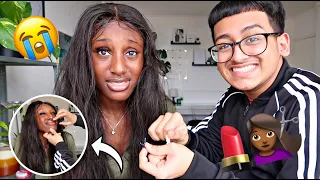 BOY BESTFRIEND DOES MY HAIR & MAKEUP🥴 *GONE EXTREMELY WRONG*