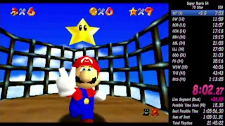 [PB] Super Mario 64 - 70 Star (N64) Speedrun in 1:12:33