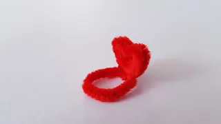 Easy heart ring with pipe cleaner | DIY rings for kids | #shorts #brightandeasy