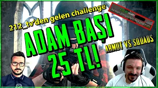 212_tv'DEN GELEN CHALLENGE: ADAM BAŞI 25 TL! | SOLO SQUAD | PUBG