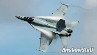 CF-18 Hornet and F/A-18E Super Hornet Flybys (Part 1) - Airshow London 2018