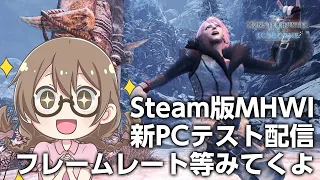 【MHWI】新PCでSteam版モンハンの画質やフレームレート等みてくテスト配信【モンスターハンターアイスボーン】