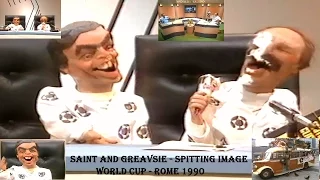 SAINT AND GREAVSIE AND SPITTING IMAGE PUPPETS - WORLD CUP - ROME - 16TH JUNE 1990