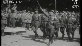GERMANY / DEFENCE: Soldiers' demonstration and parade (1928)
