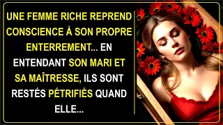 Une femme riche reprend conscience à son propre enterrement... en entendant son mari et sa maîtresse