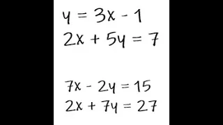 Solving System of 2 equations  Substitution and Elimination Methods