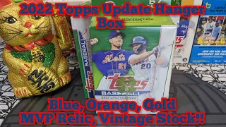 2022 Topps Update Baseball Hanger Box Rip Blue, Orange, Gold, MVP Relic, Rookie Vintage Stock!! SP