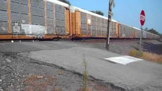 NS eastbound autorack train Duncanon 8-19-11, PA