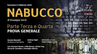 Nabucco, Verdi - Parte Terza e Quarta // Stagione Opera & Balletto 2019-2020