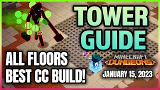 How to Beat Minecraft Dungeons Tower - BUILD & COMPLETE RUN - January 15 2023