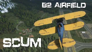 SCUM Flying through the hangars in first person at the B2 airport