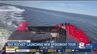 Speedboat attraction, Bay Rocket, launces in Tampa