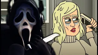 Ghostface Reacts to SCREAM THE MUSICAL - Animated Parody Song