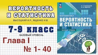 № 1 - 40 ГДЗ Вероятность и статистика 7-9 класс Высоцкий Ященко базовый уровень