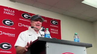 Georgia head coach Kirby Smart breaks down spring game, progress of Carson Beck, UGA wide receivers