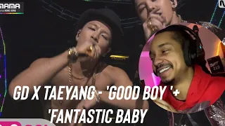 American reacts to GD X TAEYANG - 'GOOD BOY '+ 'FANTASTIC BABY' in MAMA 2014 | First Time Watching |