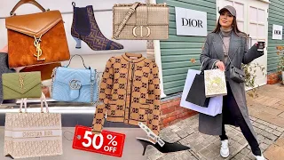 Major -70% Bicester Village Luxury Outlet Shopping Vlog! Huge SALE Dior, Fendi, YSL, Gucci, Prada