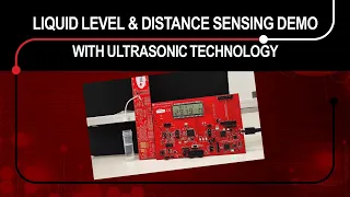 Liquid level and distance sensing demo with ultrasonic technology