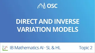 Direct and inverse variation models [IB Maths AI SL/HL]