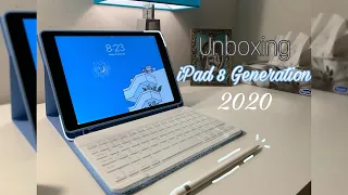  Unboxing iPad 8th gen + Apple pencil 1st gen + Accessories 🍎📦|ASMR|#9