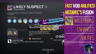 Void 3.0 Warlock build. Fast ability cool downs Enhanced wellspring Nezarec's sin. Witch Queen