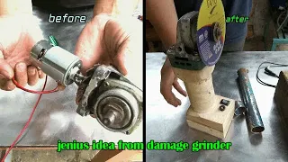 how to make a broken grinder, rebuild it to be a 24volt battery grinderAMAZING ideasdiy at home